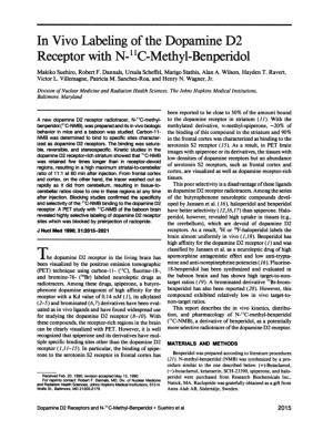In Vivo Labeling of the Dopamine D2 Receptor with N-' Â€˜C-Methyl-Benperidol