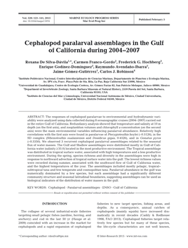 Cephalopod Paralarval Assemblages in the Gulf of California During 2004−2007