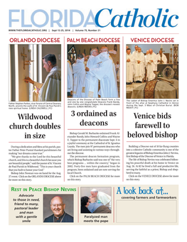 Wildwood Church Doubles in Size 3 Ordained As Deacons Venice Bids Farewell to Beloved Bishop