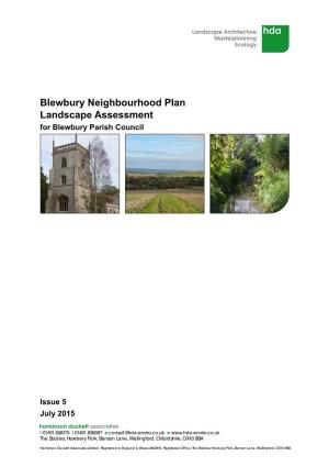 Blewbury Neighbourhood Plan Landscape Assessment for Blewbury Parish Council