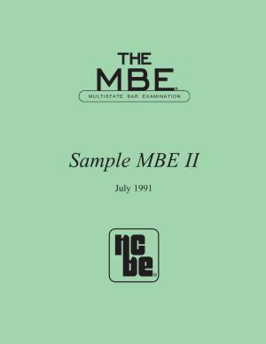 Sample MBE II