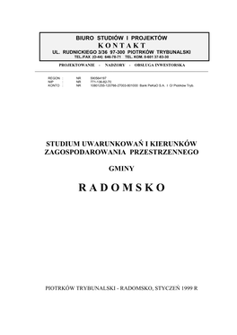 Gmina Radomsko Została Sklasyfikowana Na Poziomie 57,2 Pkt