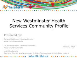 New Westminster Health Services Community Profile