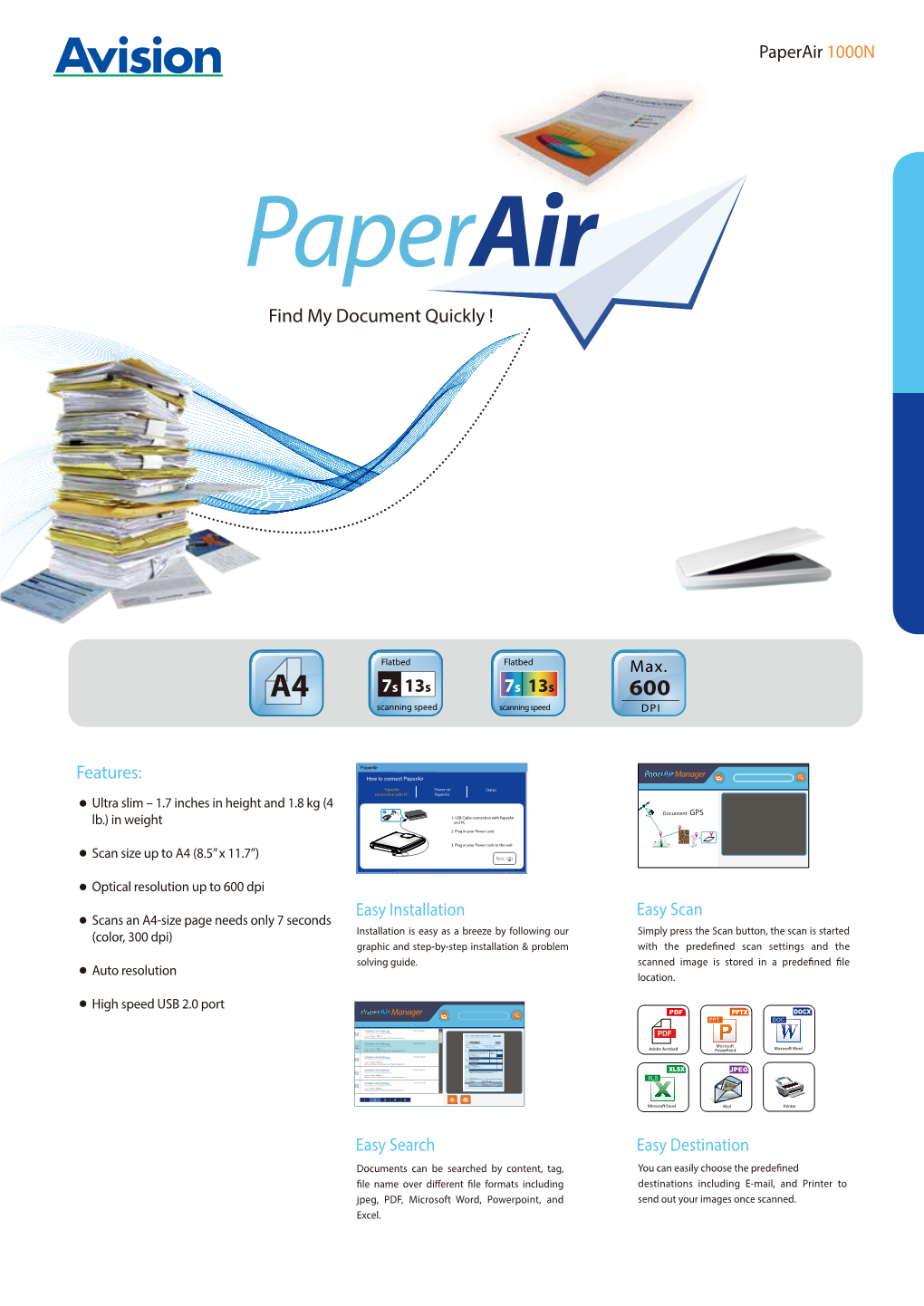 Paperair 1000N Find My Document Quickly !