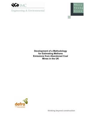 Development of a Methodology for Estimating Methane Emissions from Abandoned Coal Mines in the UK