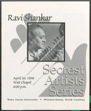 1998 Ravi Shankar Event Program