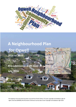 A Neighbourhood Plan for Ogwell 2016 to 2033