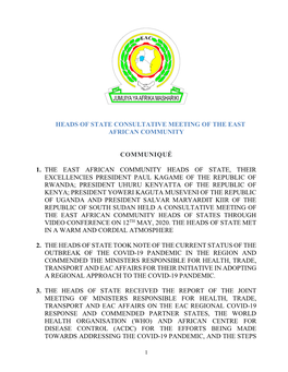Heads of State Consultative Meeting of the East African Community