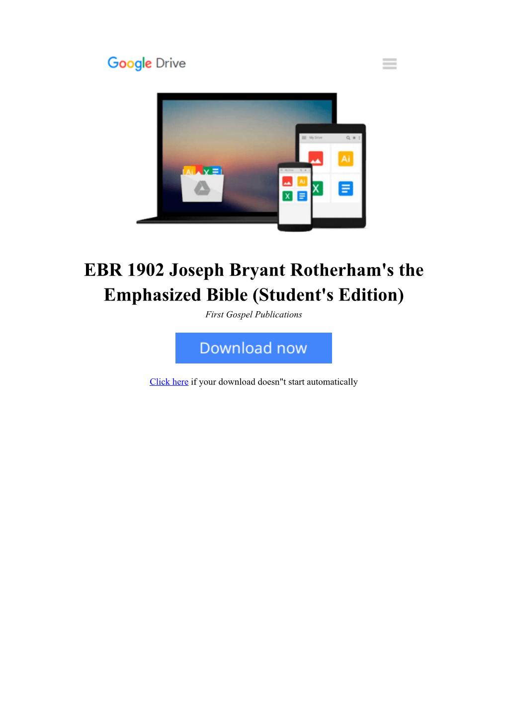 [6CZS]⋙ EBR 1902 Joseph Bryant Rotherham's the Emphasized Bible (Student's Edition) by First Gospel Publications #KY5X