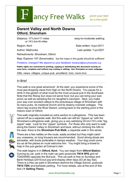 Darent Valley & North Downs: Otford & Shoreham