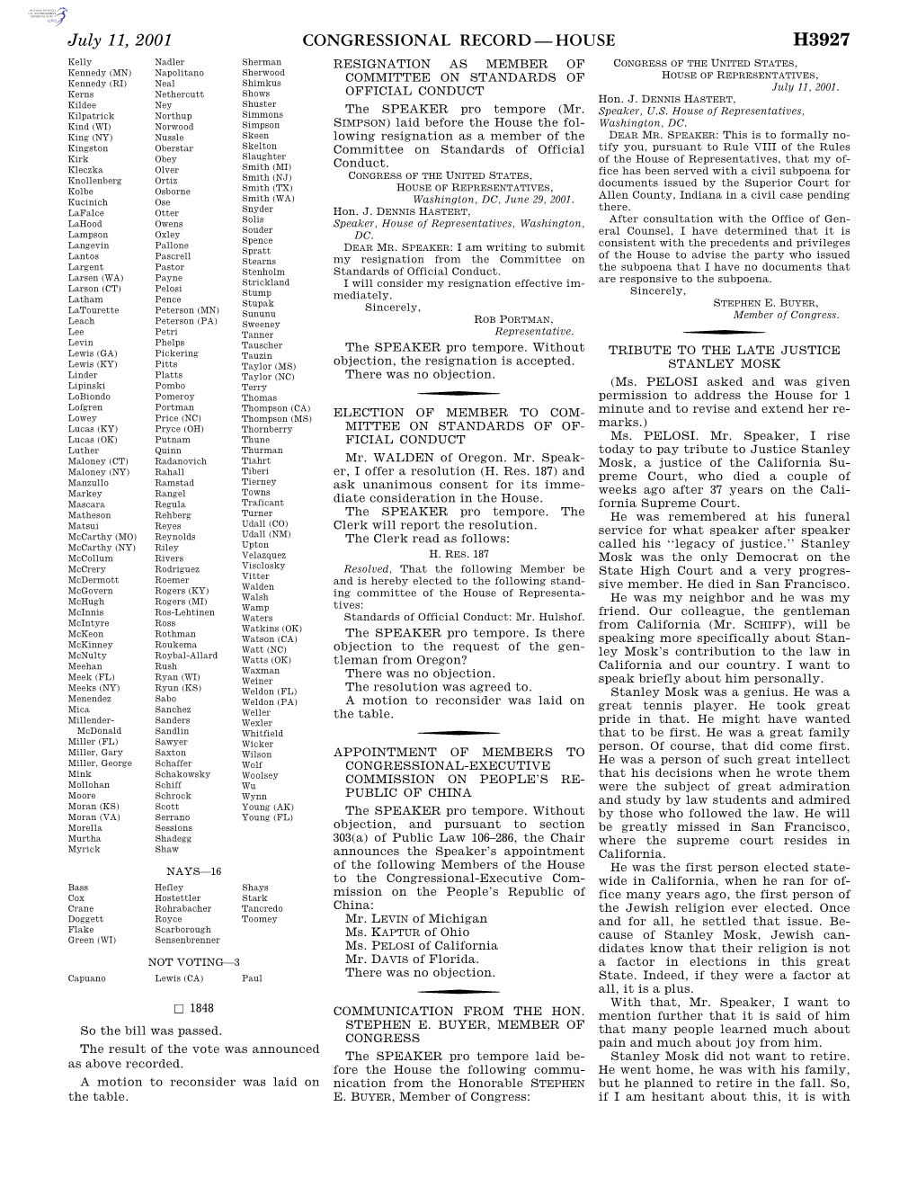 Congressional Record—House H3927