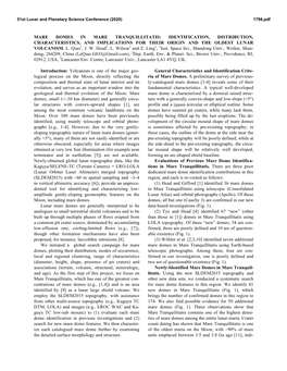 Mare Domes in Mare Tranquillitatis: Identification, Distribution, Characteristics, and Implications for Their Origin and the Oldest Lunar Volcanism