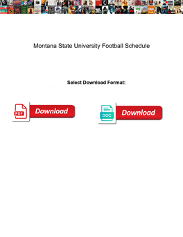 Montana State University Football Schedule