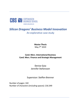 Silicon Dragons' Business Model Innovation