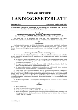 Vorarlberger Landesgesetzblatt