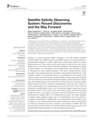 Satellite Salinity Observing System: Recent Discoveries and the Way Forward