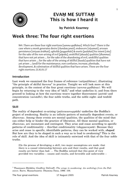 The Four Right Exertions