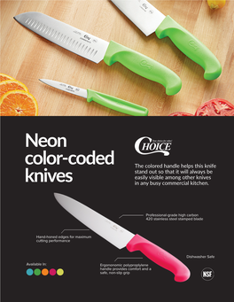 Neon Color-Coded Knives