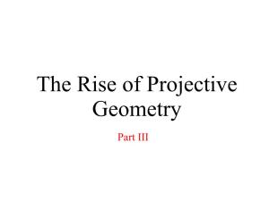 The Rise of Projective Geometry