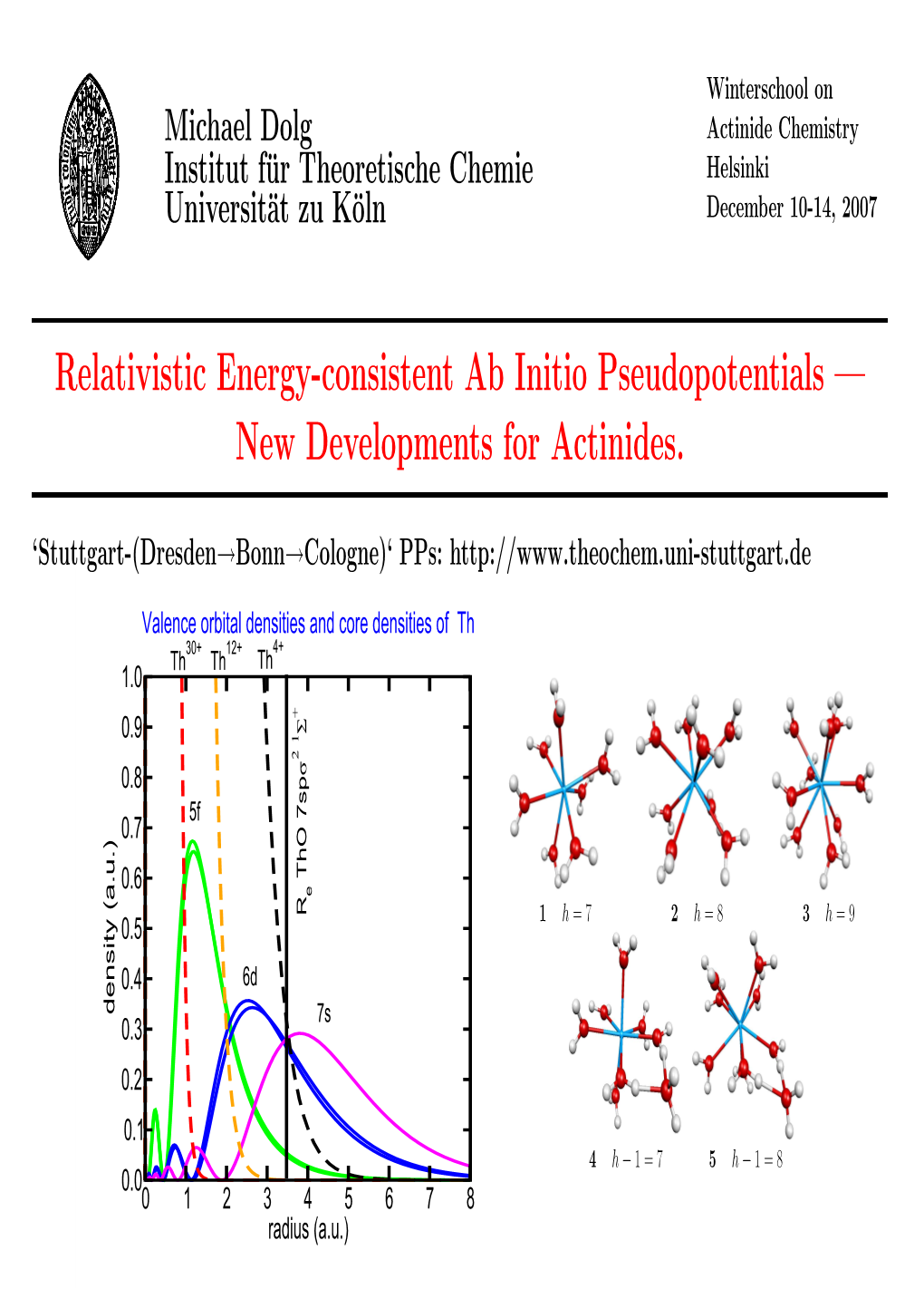 Relativistic Energy-Consistent Ab Initio Pseudopotentials — New Developments for Actinides