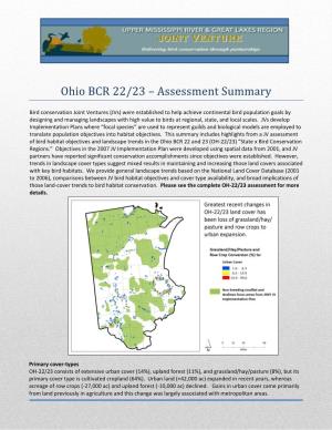 OH-22/23 State by BCR Summary and Assessment