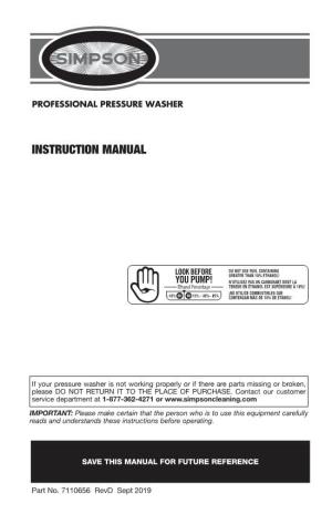 7110656 Pro Pressure Washer Manual Revd