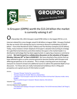 Is Groupon (GRPN) Worth the $13.24 Billion the Market Is Currently Valuing It At?
