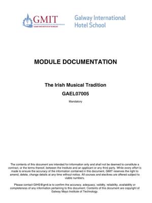 The Irish Musical Tradition GAEL07005