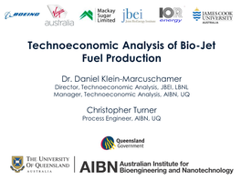 Technoeconomic Evaluation of Biotechnology Advances For