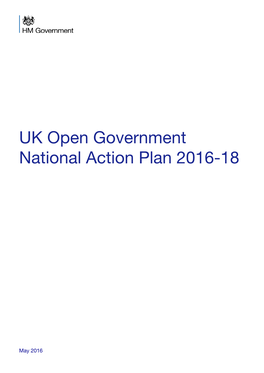 UK Open Government National Action Plan 2016-18