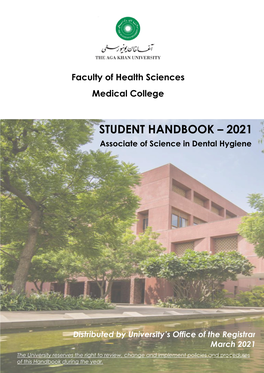ASDH Programme Student Handbook