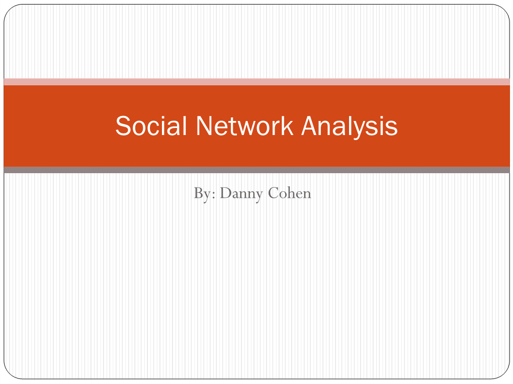 Social Network Analysis