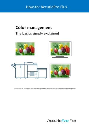 Color Management the Basics Simply Explained