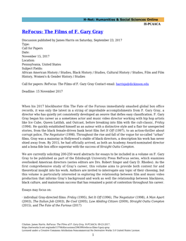 Refocus: the Films of F. Gary Gray