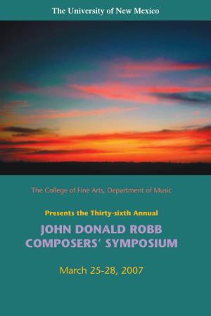 John Donald Robb Composers' Symposium