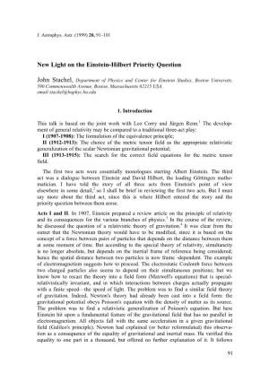 New Light on the Einstein-Hilbert Priority Question