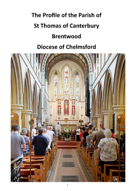The Profile of the Parish of St Thomas of Canterbury Brentwood Diocese of Chelmsford