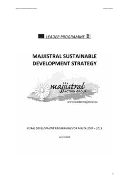 Majjistral Sustainable Development Strategy LEADER Programme