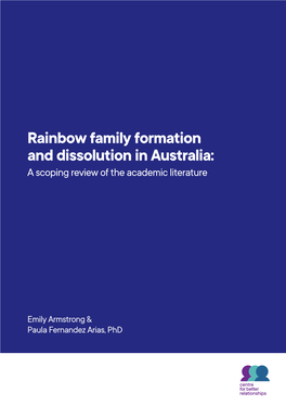 Rainbow Family Formation and Dissolution in Australia: a Scoping Review of the Academic Literature