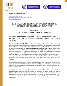 Colombian Film Festival Nyc - Cffnyc