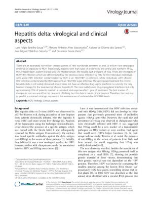 Hepatitis Delta: Virological and Clinical Aspects