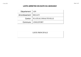 Liste Arretee En Date Du 28/05/2021 Ain