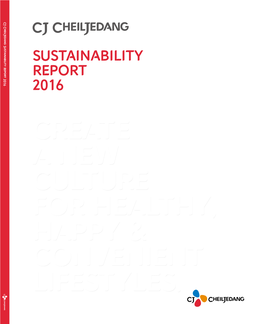 CJ Cheiljedang Sustainability Report 2016 02