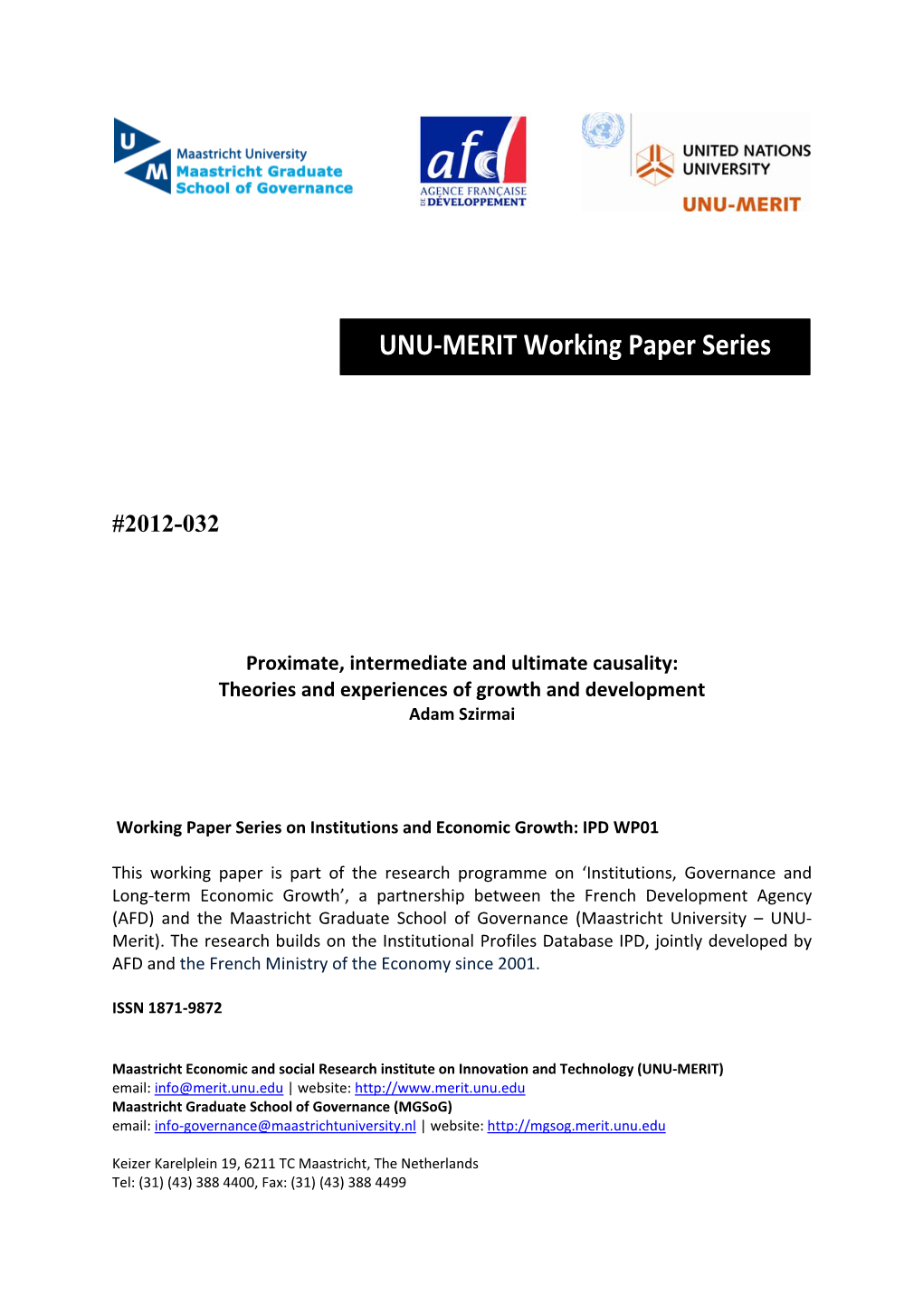 UNU-MERIT Working Paper Series