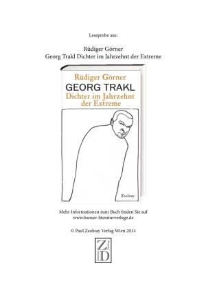 Georg Trakl. Dichter Im Jahrzehnt Der Extreme