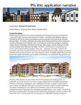 Roaring Fork Apartments Project Address: 111 Emma Road, Basalt