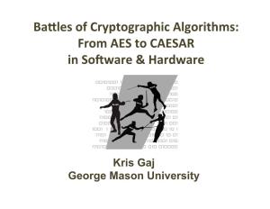 Bahles of Cryptographic Algorithms