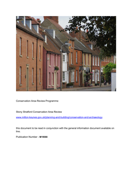 Conservation Area Review Programme Stony Stratford