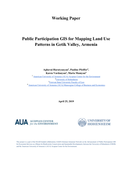 Working Paper Public Participation GIS for Mapping Land Use Patterns