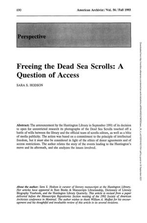 Freeing the Dead Sea Scrolls: a Question of Access